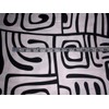 Rayon Twill White and Black Abstract Printed Fabric 58" Wide