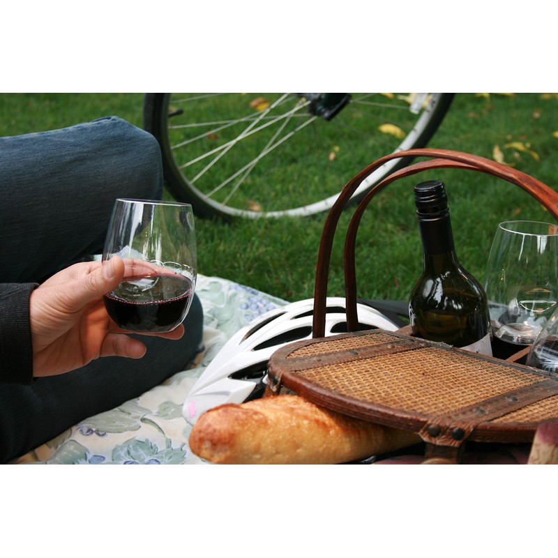 Govino Go Anywhere Flexible Shatterproof Recyclable Wine Glasses, 16-ounce, Set