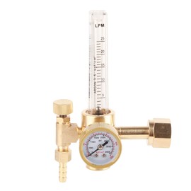 Argon Regulator Brass Thread 4000 Psi Manual Adjustment Welding Gas Flow Meter Pressure Regulator with Pressure Gauge, Water Air Oil Gas Pressure Gauge