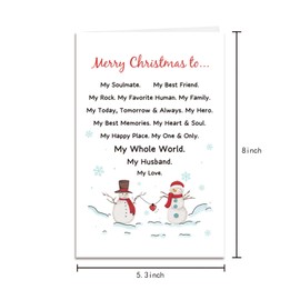 RollupJoy Lovely Christmas Card Gifts For Husband, Romantic Christmas Card For Fiancee Boyfriend, Naughty Love Xmas Card For Men Him, Merry Christmas To My Love