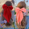 Velscrun Hair Bows for Women Girls, 4Pcs White Red Yellow
