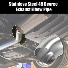 QUARKZMAN 4 Pieces 45 Degree SS304 Stainless Steel Exhaust Elbow Pipe 2 Inch