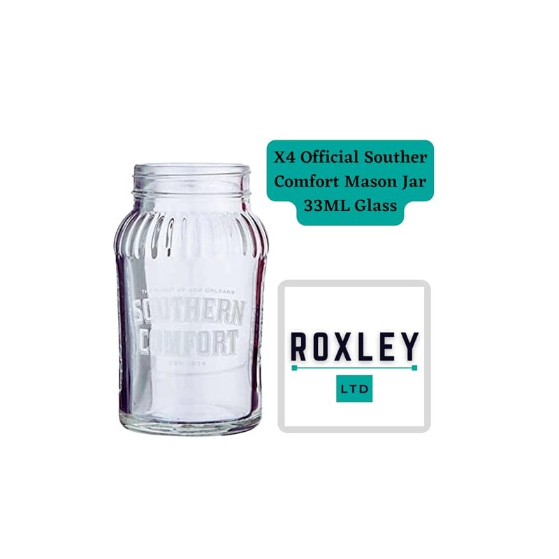 4 x Roxley Southern Comfort X4 Mason Jars