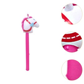 MagiDeal Inflatable Stick Horse Pretend Play Themed Birthday Party Creative Riding Stick Horse for Kids Props Ages 3 Years+, Pink