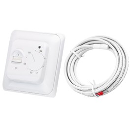 Baomain Termostatos no programables para el hogar, controlador manual de temperatura de calefacción de suelo radiante, 230 V CA 16 A 4 cables