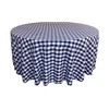 LA Linen TCcheck120R-RoyalK50 Polyester Gingham Checkered Tablecloth, White & Royal