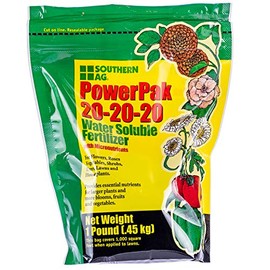 Southern Ag PowerPak 20-20-20 Water Soluble Fertilizer with micronutrients (1 LB)