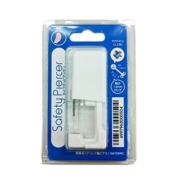 J.S Cartilage Medical Stainless Steel 14 Gauge Single Ear Aquamarine (Artificial Stone)