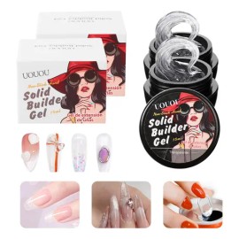 2pcs Polygel Sólido Para Diseño Uñas Extensión 15ml Uouou                                                                                             