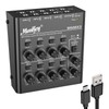 Moukey Audio Mixer, DC 5V, 8 Stereo Ultra, Low Noise