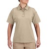 Propper Edgetec Women's Short Sleeve Polo, Silver Tan, X Small