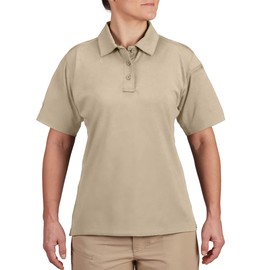 Propper Edgetec Women's Short Sleeve Polo, Silver Tan, X Small