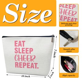 Ythuil Cheer Makeup Bag, Cosmetic Cheer Bags For Cheerleaders, Cheerleaders Gifts, Cheer Gifts For Team Cheer Party Favors, Travel Pouch Makeup Bag For Teen Girls Women, Teammates Accessories