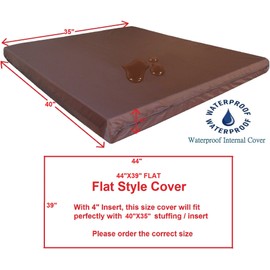 Dogbed4less 1 Pack XL Internal Duvet Water Resist Pet Dog Bed Cover for 40"x35"X4" Memory Foam Pad Bed - 44"X39" FLAT