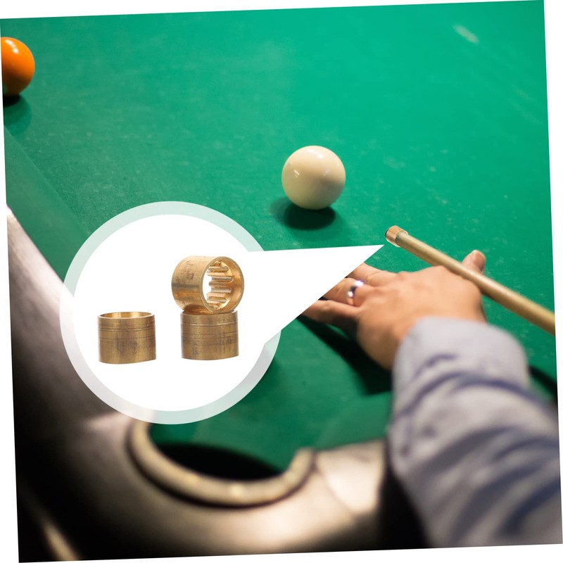 Mipcase 20Pcs Copper Billiard Tip Ferrules Durable Snooker Pool Replacement
