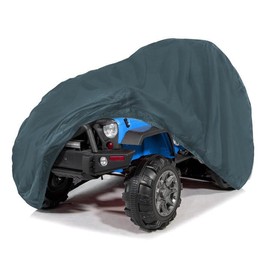 LYBOSH Kids Ride On Toy Car Cover, Large Waterproof Cover for Power Wheels Jeep Truck, Heavy-Duty 600D Waterproof Oxford Fabric, All-Weather Protection Universal Fit Power Wheels Cover Grey