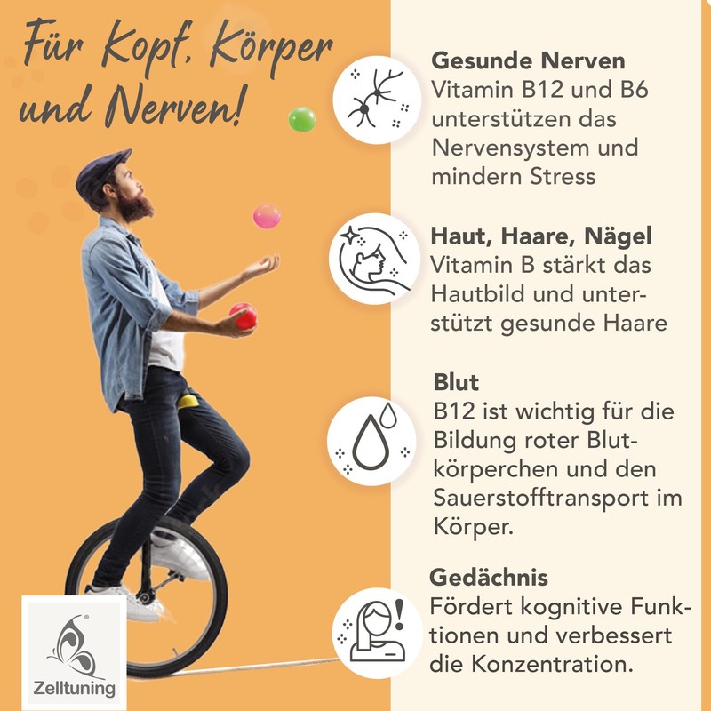 Zelltuning NeuroZell Active Vitamin B Complex with Gingko and Ginseng