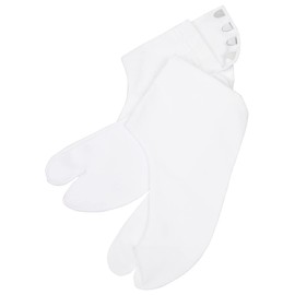 Kyoetsu Tetoron Broad Socks, White Tabi, 4 Pieces, Unisex, 8.3 - 11.8 inches (21 - 30 cm), white