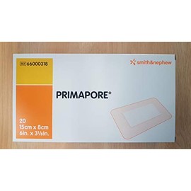 Smith & Nephew Adhesive Dressing Primapore 6" X 3 1/8" Polyester Rectangle Tan Sterile (#66000318, Sold Per Pack)