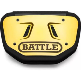 Battle Sports 배틀 스포츠 크롬 축구 백 플레이트 - 성인 및 청소년을 위한 충격 방지용 콘투어 폼이 있는 하드 쉘 하부 [Red/White Chrome] Battle Sports Chrome Soccer Back Plate - Hard Shell with Contour Foam for Impact Protection for Adults and Youth [Red/White Chrome]