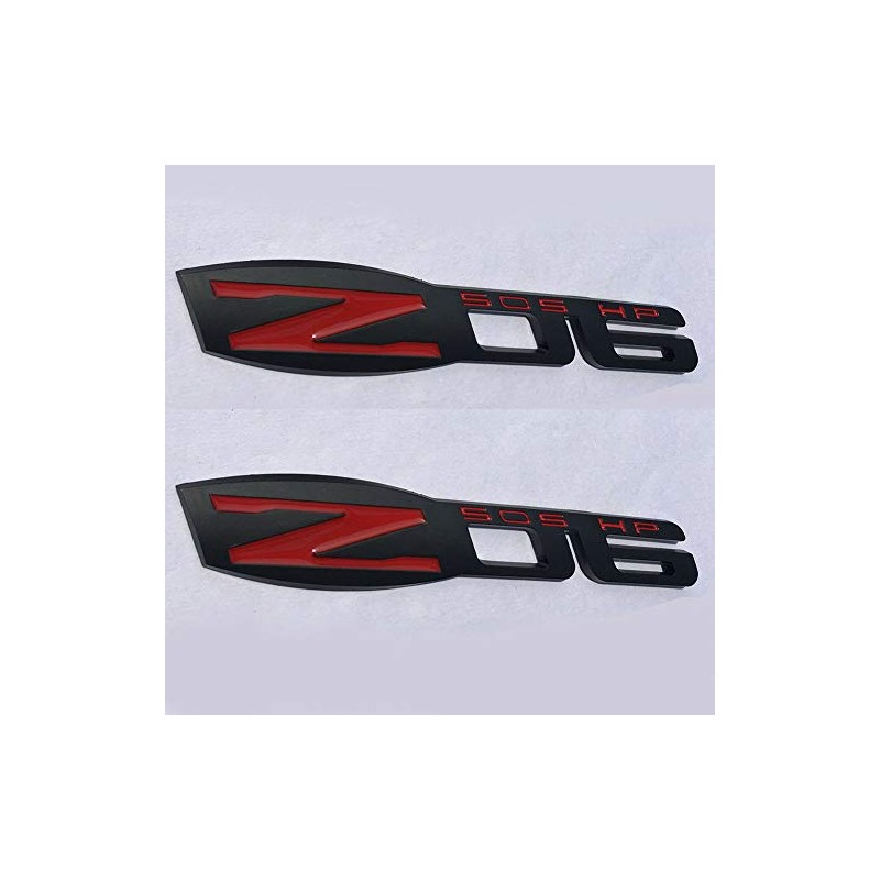 2x Z06 505 HP Emblem badge 3D Nameplate Fender Replacement