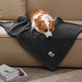 Luciphia 1 Pack 3 Blankets Fluffy Premium Fleece Pet Blanket Soft Sherpa Throw for Dog Puppy Cat Black Large(41 * 31")