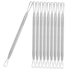 IWOWHERO Stainless Steel Pimple Squeeze Ring Set 7pcs Comedone Extractors Double-headed Beauty Tool Kit