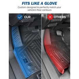 JOYTUTUS Floor Mats Compatible with 2025 4Runner 6th Gen, TPE All Weather Floor Mats Custom Fit Floor Liners Front & Rear Complete Set 2025 4Runner Accessories