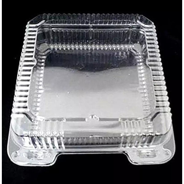 9" X 9" X 3" Clear Hinged Plastic Food Bakery
