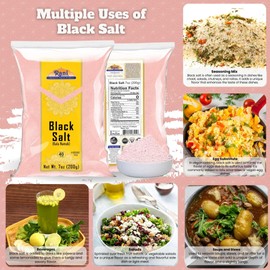 Rani Black Salt Powder (Kala Namak) Mineral 7oz (200g) ~ Unrefined, Pure and Natural | Vegan | Gluten Friendly | Non-GMO | Kosher | Indian Origin | Perfect for Tofu Scramble