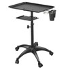 Salon Tray Cart with Storage Platform, Aluminum Tattoo Tray with