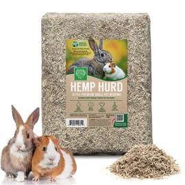 Small Pet Select Hemp HURD Ultra-Premium Small Pet Bedding, Biodegradable Animal Bedding, Eco Friendly Odor Control for Rabbits, Guinea Pigs, Hamsters, and Other Small Animals, 6.6 lb