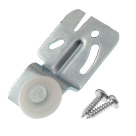 Maxmoral Closet Sliding Door Roller Kit Closet Sliding Door Hanging Rails Hardware Furniture Rails Metal Silver for Kitchen Door Top Hanging 3/4 in. to 1-3/8 in. Thick Sliding Doors