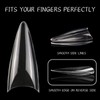 LUFFLOK Medium Almond Nail Tips, 500 Pcs Half Cover Natural