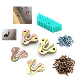 Tueascallk Heavy-Duty Buckle Type Picture Hanger, Frame Hanger, Supports 100 lbs, Galvanized High-Quality Steel, 20 Sets