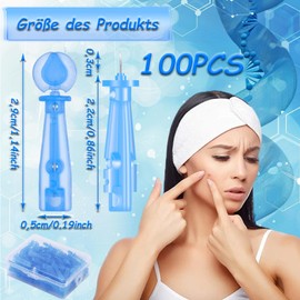 WhaleO 100er Pack Pickel Nadel und 108 Punkt Pickel Patches Pimple Patches Micro Needle Pickel Ausdrücken Werkzeug für Akne Whiteheads, zur Beseitigung von Pickeln Im Geschlossenen Mund