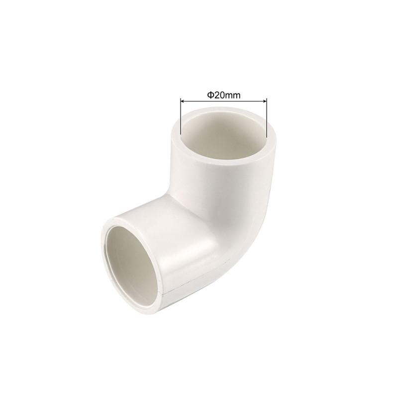 sourcing map 20mm PVC Pipe Fitting Straight Coupling Adapter 5pcs,