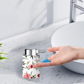 Soap Dispenser for Kitchen Sink Simple Modern Kitchen soap Dispenser Automatic Dish soap Dispenser （Flower Cluster）