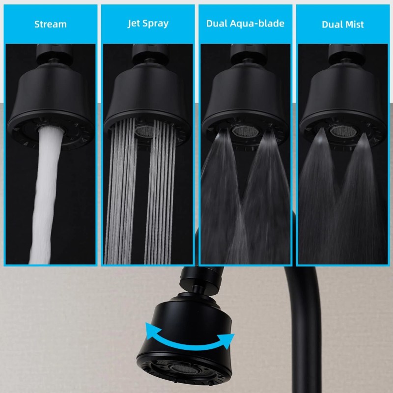 Hibbent Big Angle Swivel Sink Faucet Aerator,360 Degree Kitchen Sink