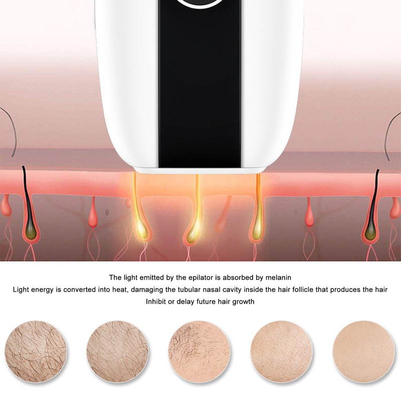 Hair Remover Safe Painless 5 Levels 2 Flash Modes Hair