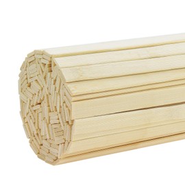 Powlankou 80 Pieces 11.81 Inches Natural Bamboo Sticks, Bamboo Strips, Strong Natural Bamboo Sticks for Craft Projects