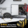 SHALL Wheel Chocks, Heavy Duty Rubber Wheel Chocks with 3