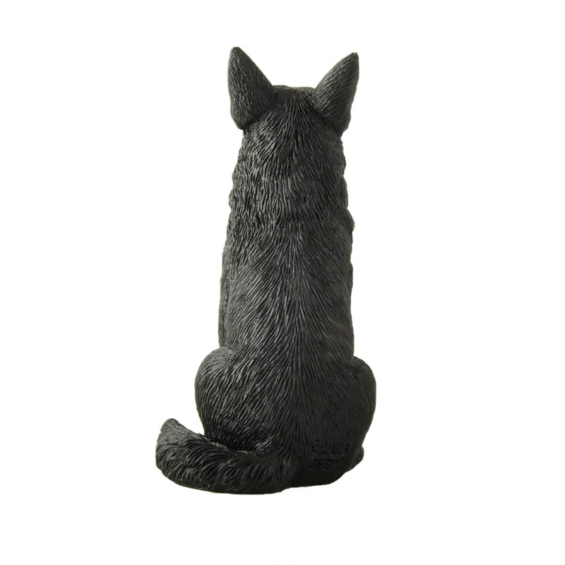 JFSM INC. 3.5" Black German Shepherd Dog Sitting Up Figurine