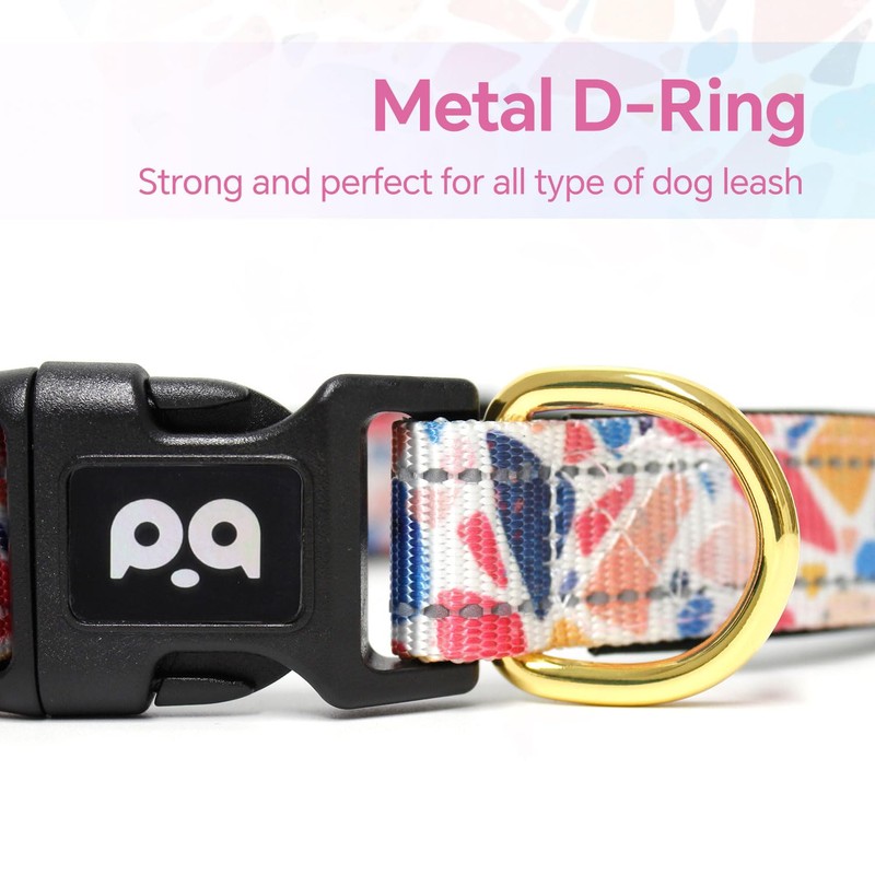 QQPETS Reflective Dog Collar with Soft Neoprene Padded Breathable Nylon