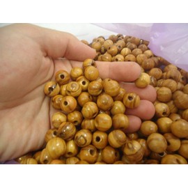 Jerusalem Olive Wood Making A Rosary Beads Supplies 10mm (500 Beads) | Wood Beads for Necklaces from Bethlehem Jerusalem Israel | 10mm Round Polished Wooden Beads with Zuluf Certificate BEAD027