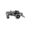 LGU Sterling Silver Oxidized Three Dimensional Tractor Charm