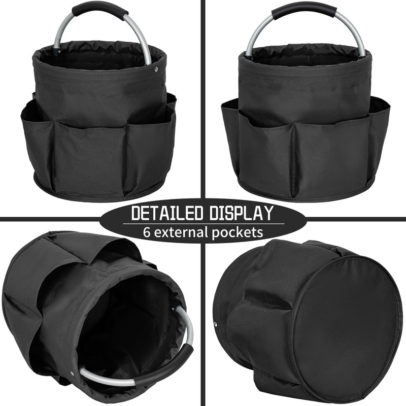 ATDORO Cleaning Caddy Organizer With Handle, Foldable Bucket Organizer, Caddy