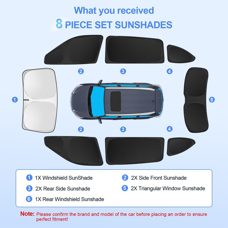 Full Window Sunshade Windshield Side Triangular Rear Window Windscreen Shield