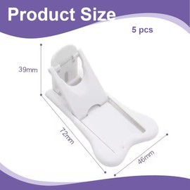 SGERUFZ Pack of 5 Sliding Door Lock Sliding Door Security Lock Made of ABS Safety Lock, No Drilling Required, Child Safety Lock for Windows, Cupboard Doors, Sliding Doors
