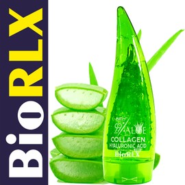 BioRLX 99% Purity Aloe Vera Gel with Collagen, Hyaluronic Acid 250ml (One Bottle)